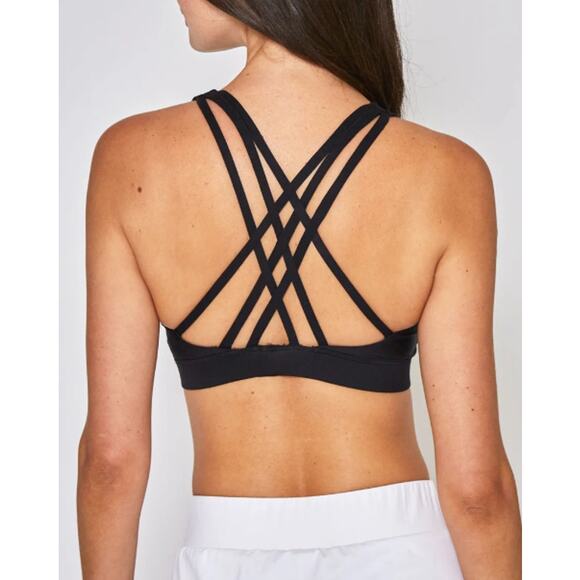 L'Etoile Sport Sleeveless Strappy Cross Back Sports Bra Black Womens Size XS NWT - Picture 2 of 8